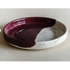 Deep plate - speckled color - handmade - ceramic - made to order